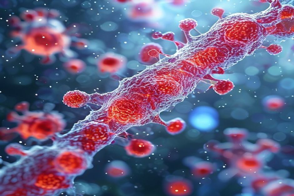 Human immune cells illustrating low-grade chronic inflammation